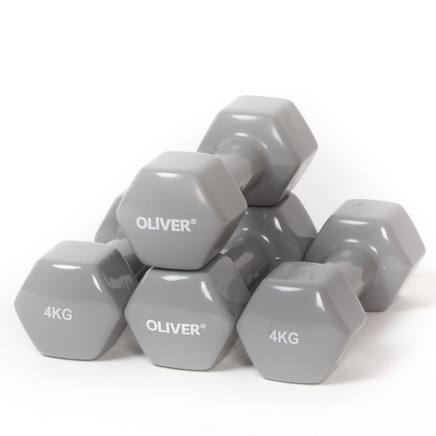 4x Oliver Vinyl Hantel zu je 4.0 kg