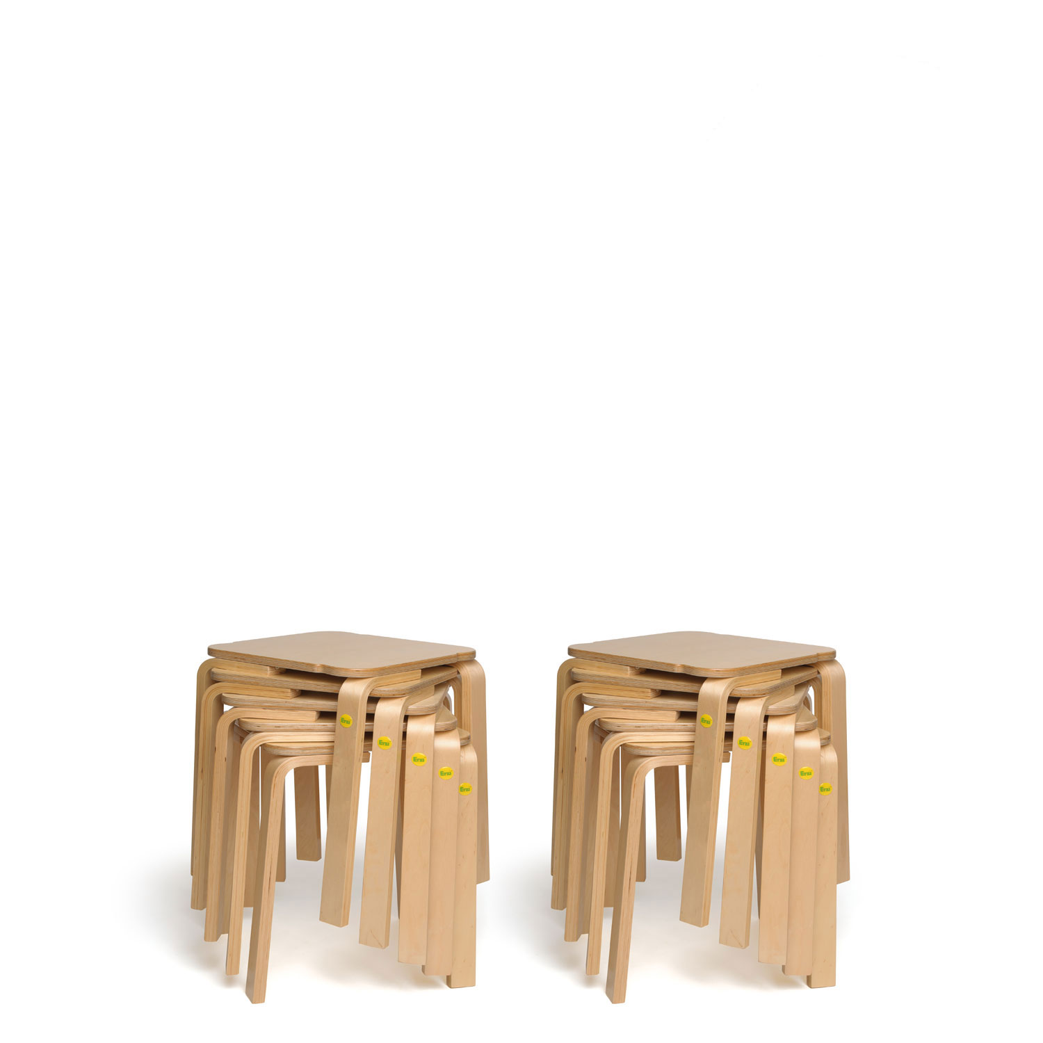 Erzi Hocker aus Formholz, 10er Paket