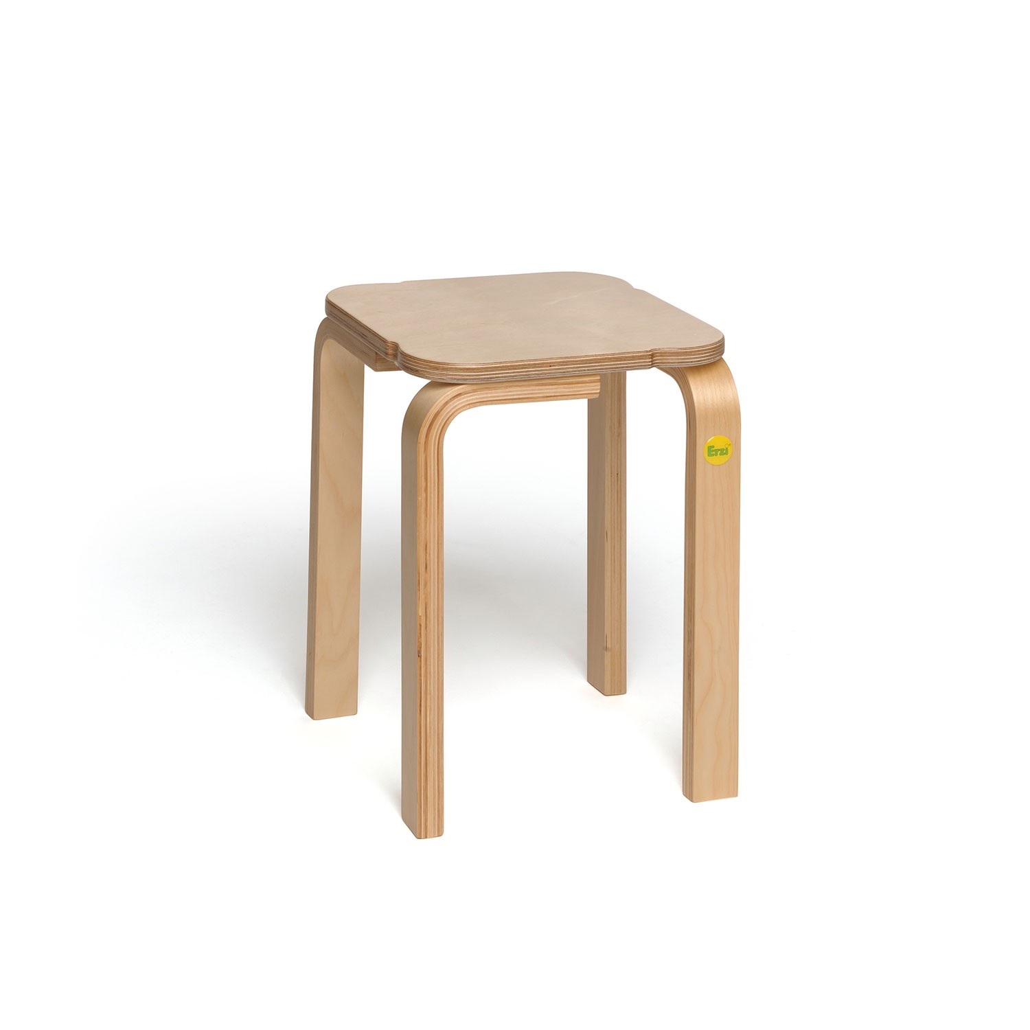 Erzi Hocker aus Formholz, stapelbar