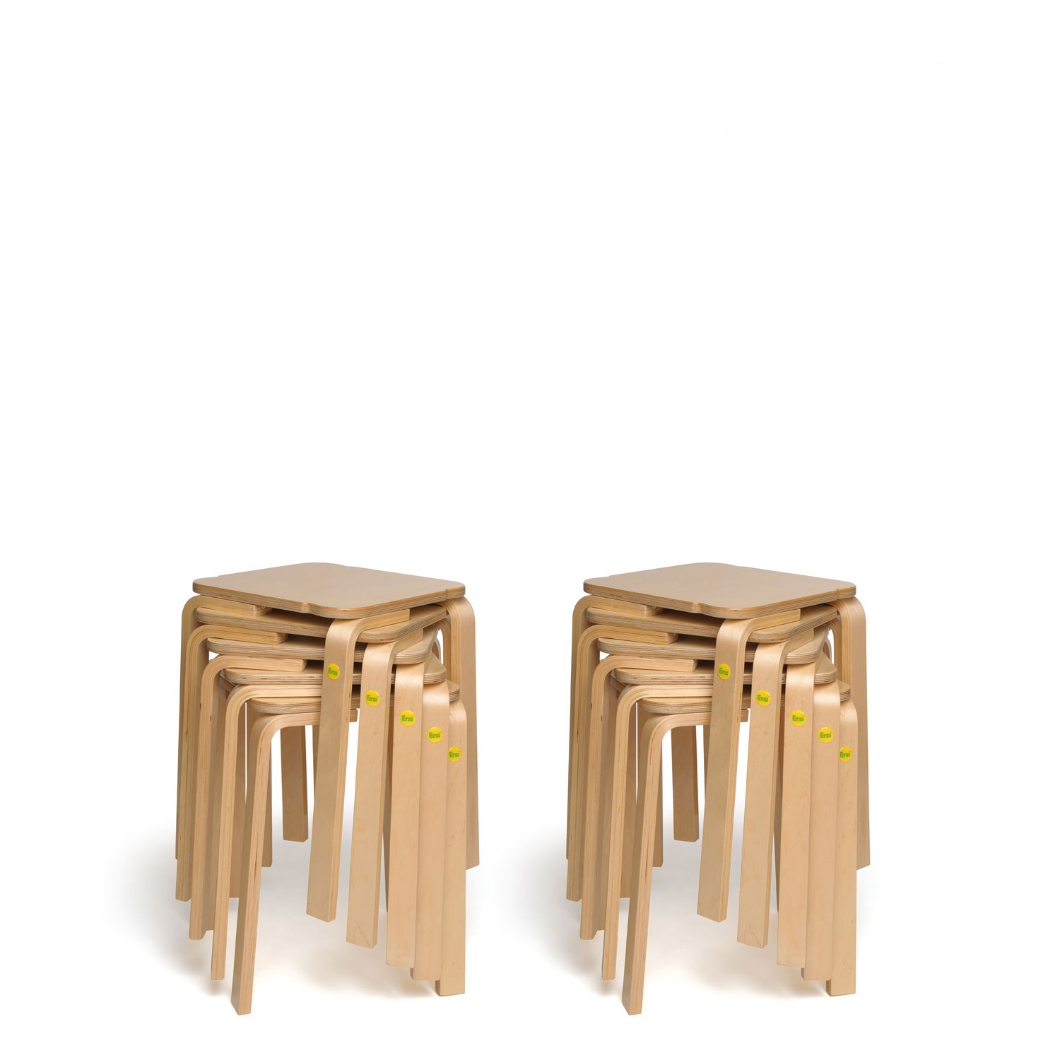 Erzi Hocker aus Formholz, 10er Paket
