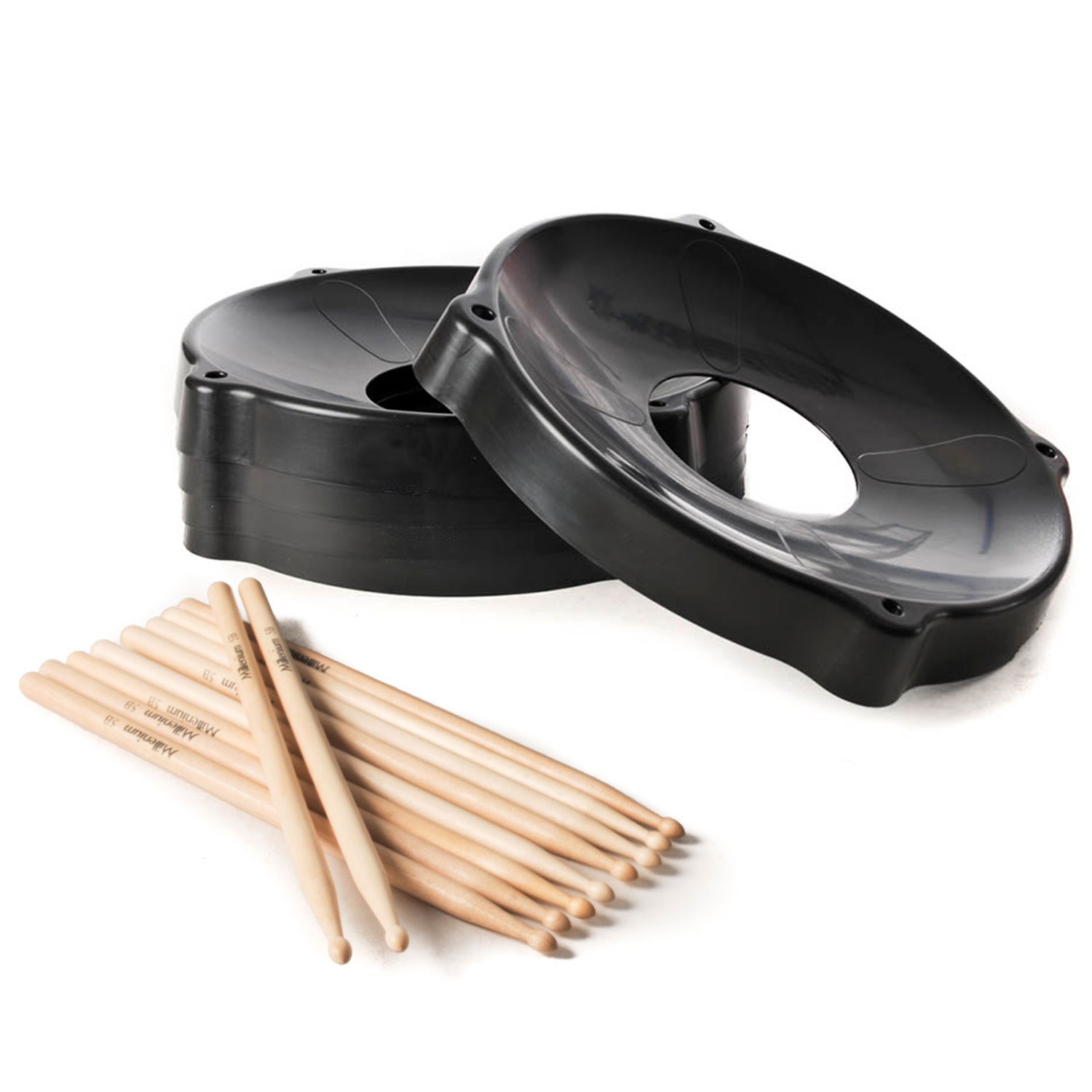 Drums 5er Kombi – Set aus 5 Ballschalen und 5 Paar Drumsticks