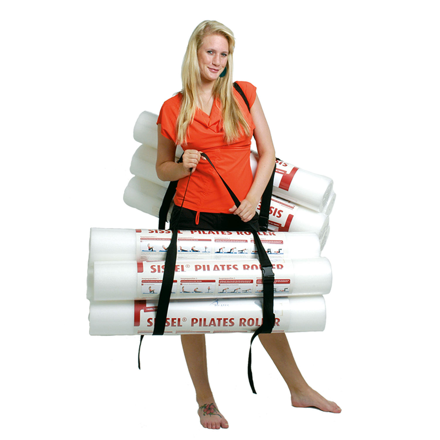 Sissel Pilates Roller 9er Sparpaket mit 2 Tragegurten