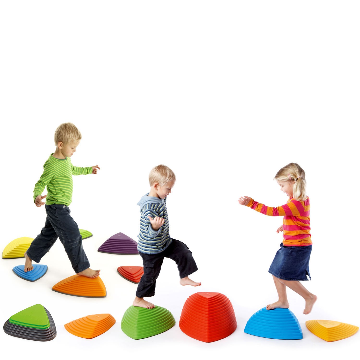 Gonge Balancierset Hügelkuppen, Flusssteine u. federnder Stein, 12teilig