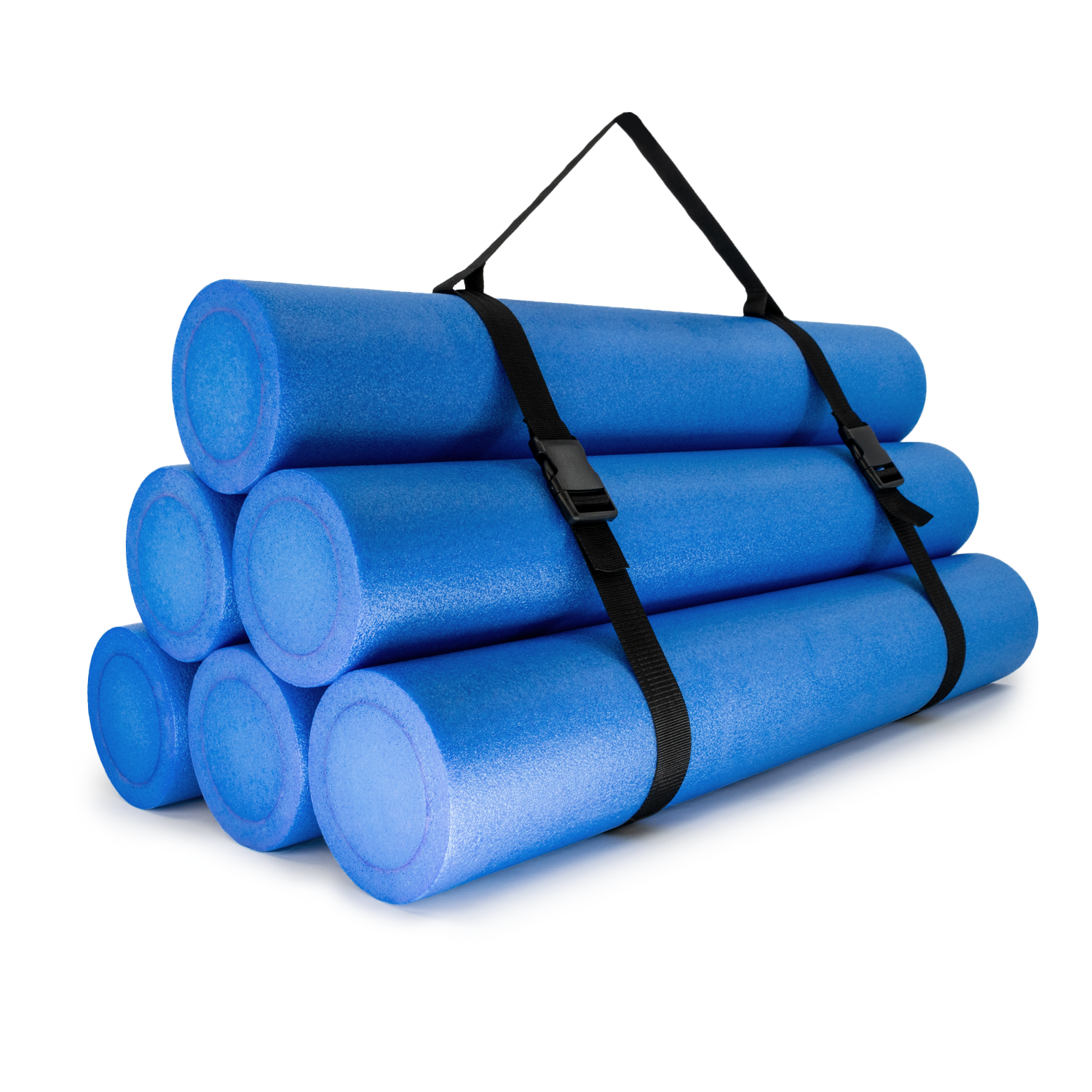 Kawanyo 6er Set Yoga- & Pilatesrollen 90 cm mit Tragegurt