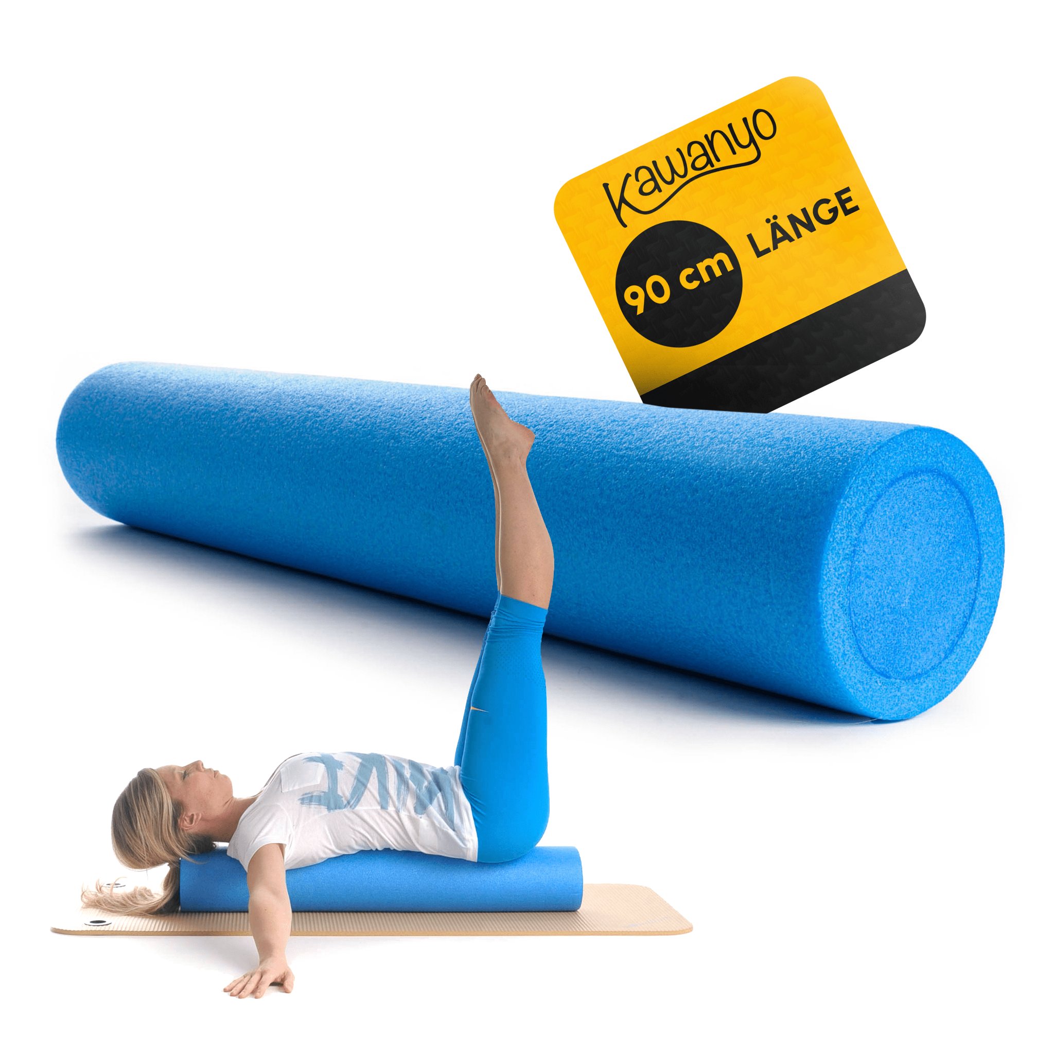 Kawanyo Yoga- & Pilatesrolle 90 cm – Balance & Faszien
