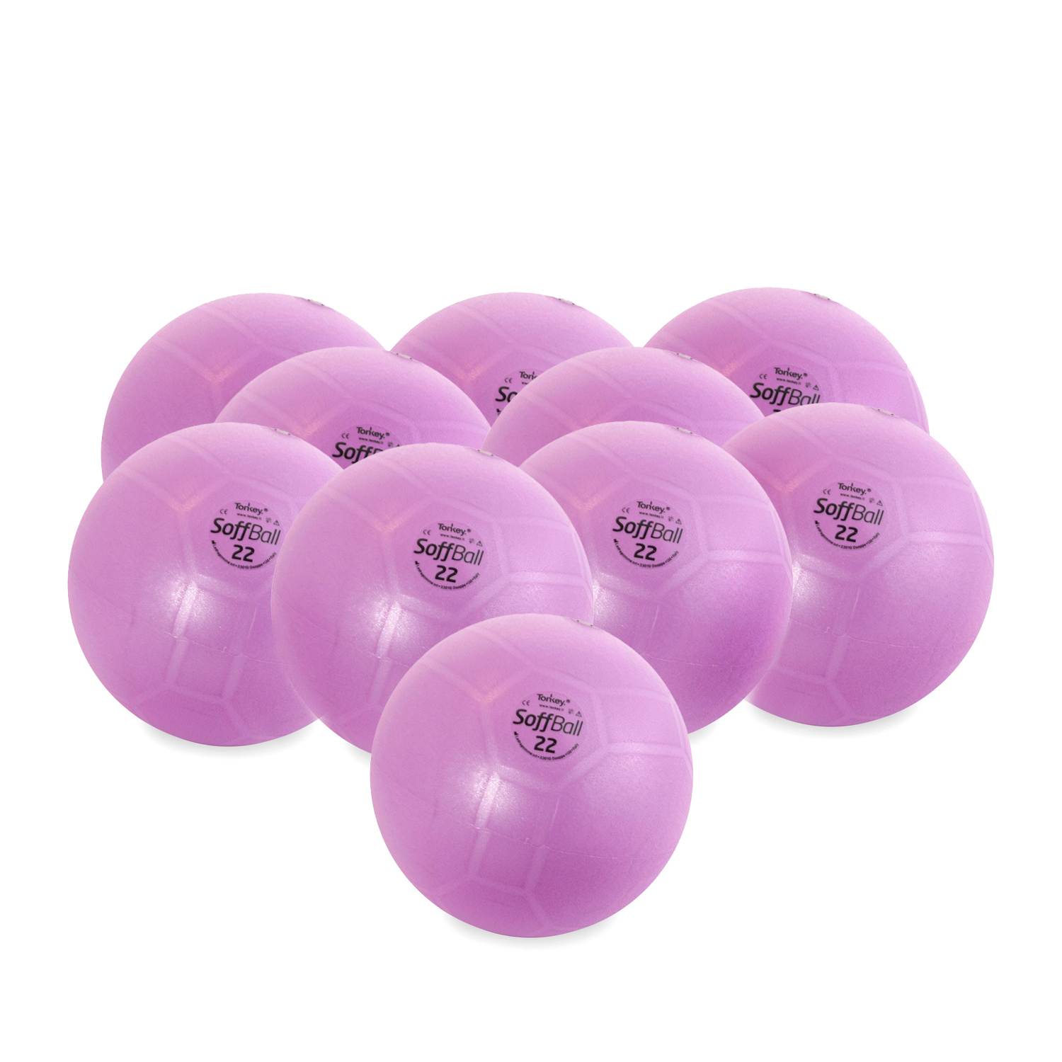 10x Pezzi Soffball MAXAFE 22cm Ø - lila