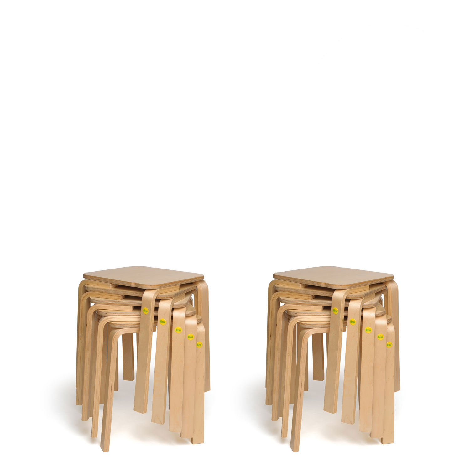 Erzi Hocker aus Formholz, 10er Paket