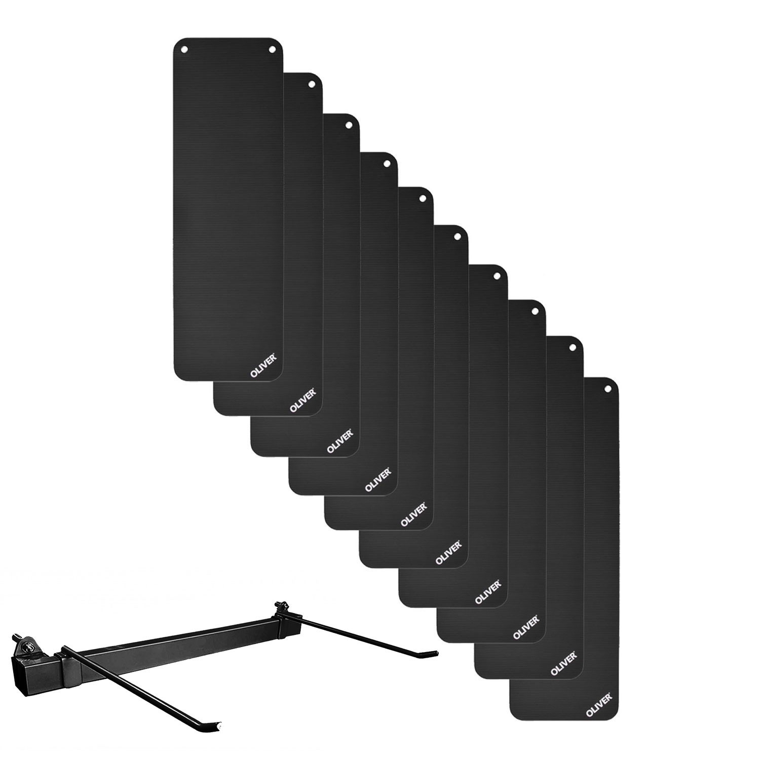 10x Oliver Gymnastikmatte  m. Ösen u. Wandhalterung 180 x 60 x 1.5 cm