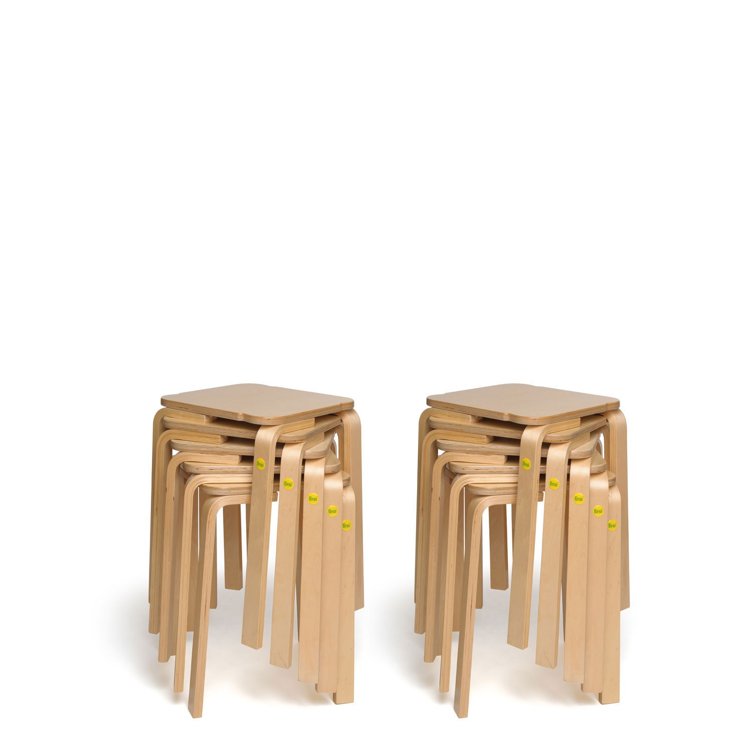 Erzi Hocker aus Formholz, 10er Paket