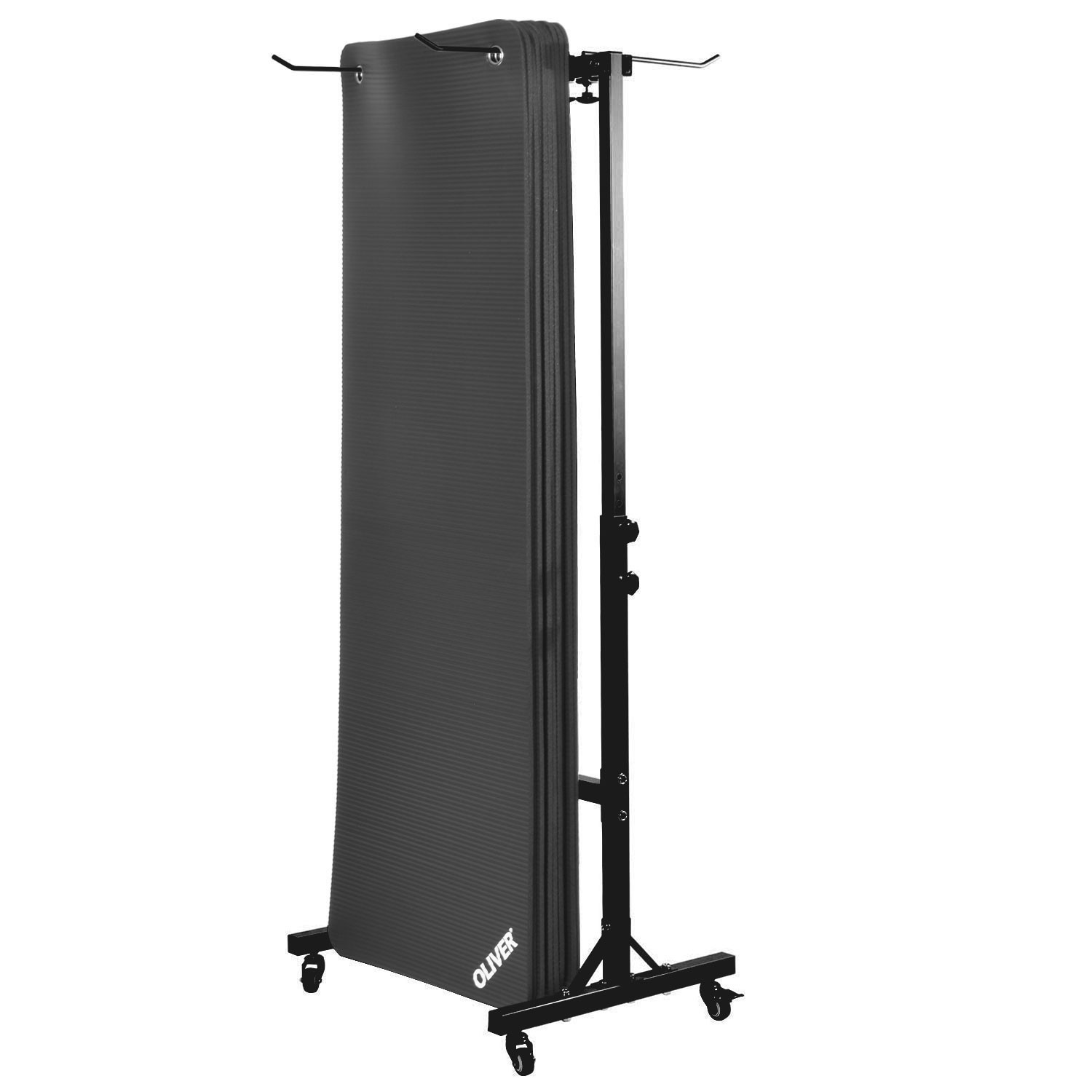 10x Oliver Gymnastikmatte  m. Ösen u. Transportwagen 180 x 60 x 1 cm