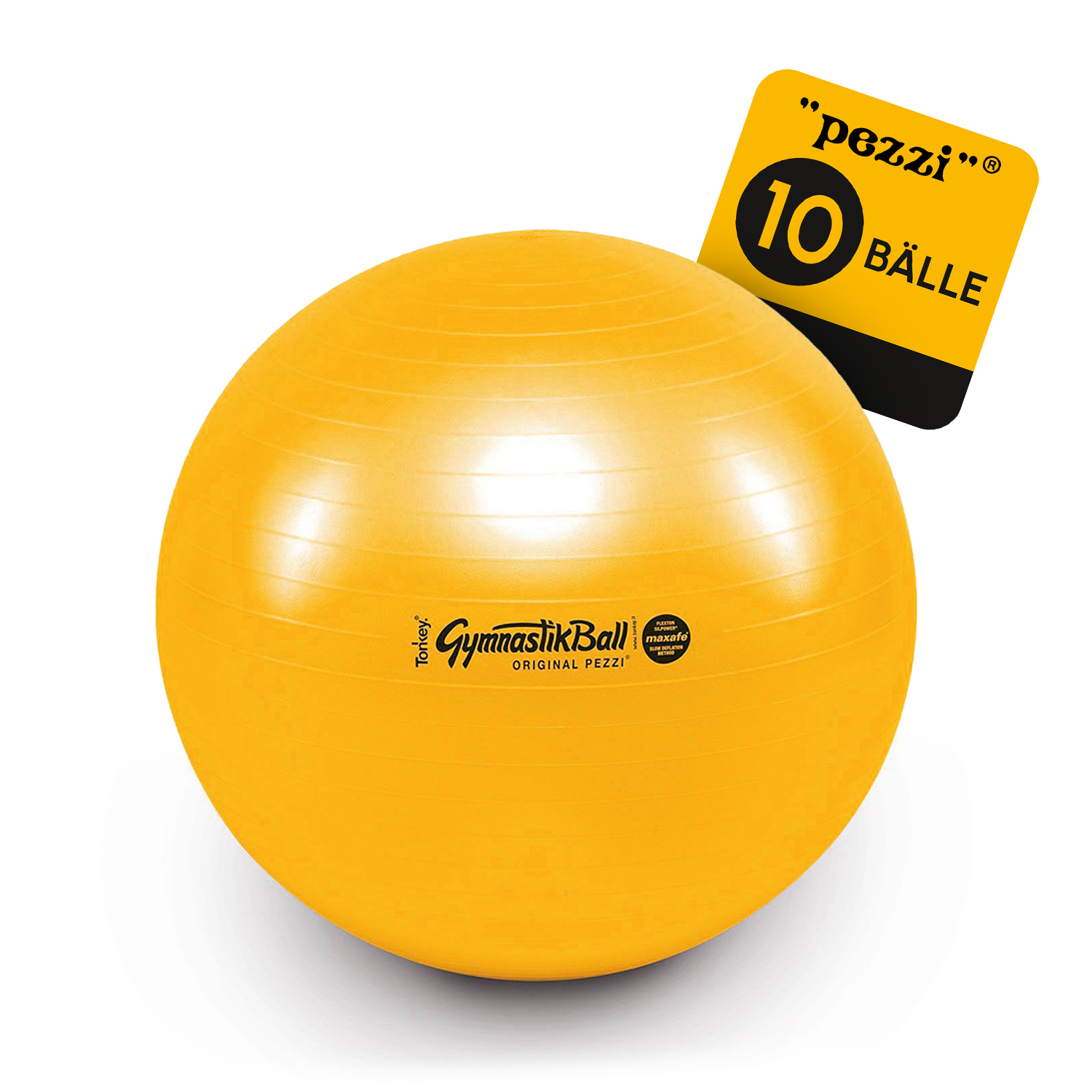 10 Original Pezzi® Gymnastikball MAXAFE - platzsicher