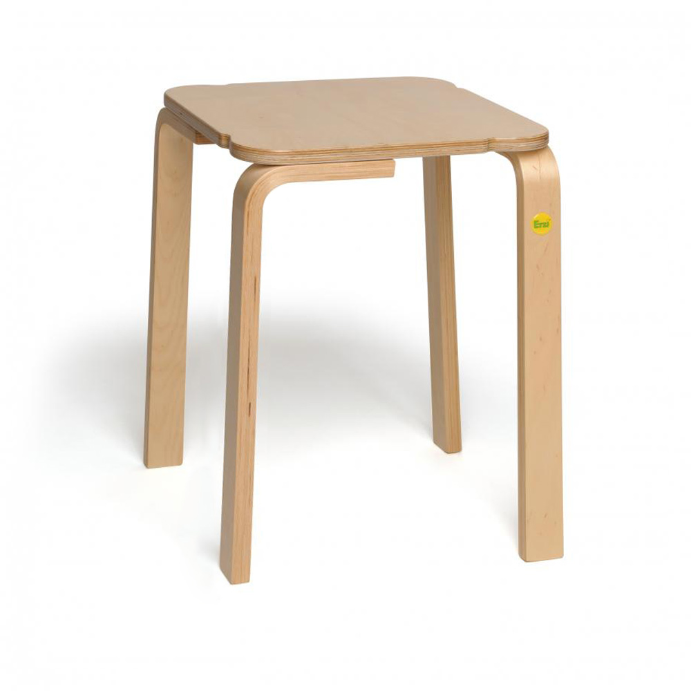 Erzi Hocker aus Formholz, stapelbar