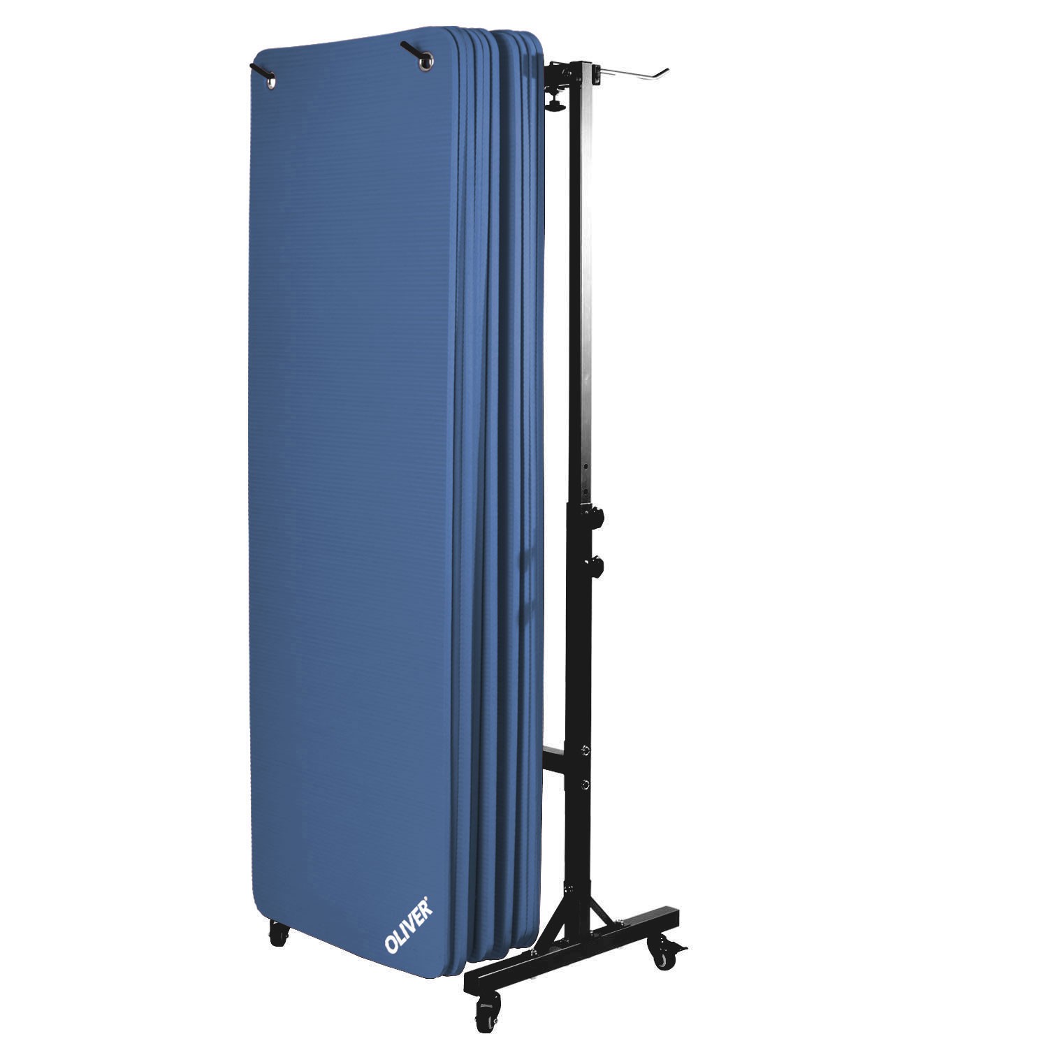 10x Oliver Gymnastikmatte  m. Ösen u. Transportwagen 180 x 60 x 1.5 cm