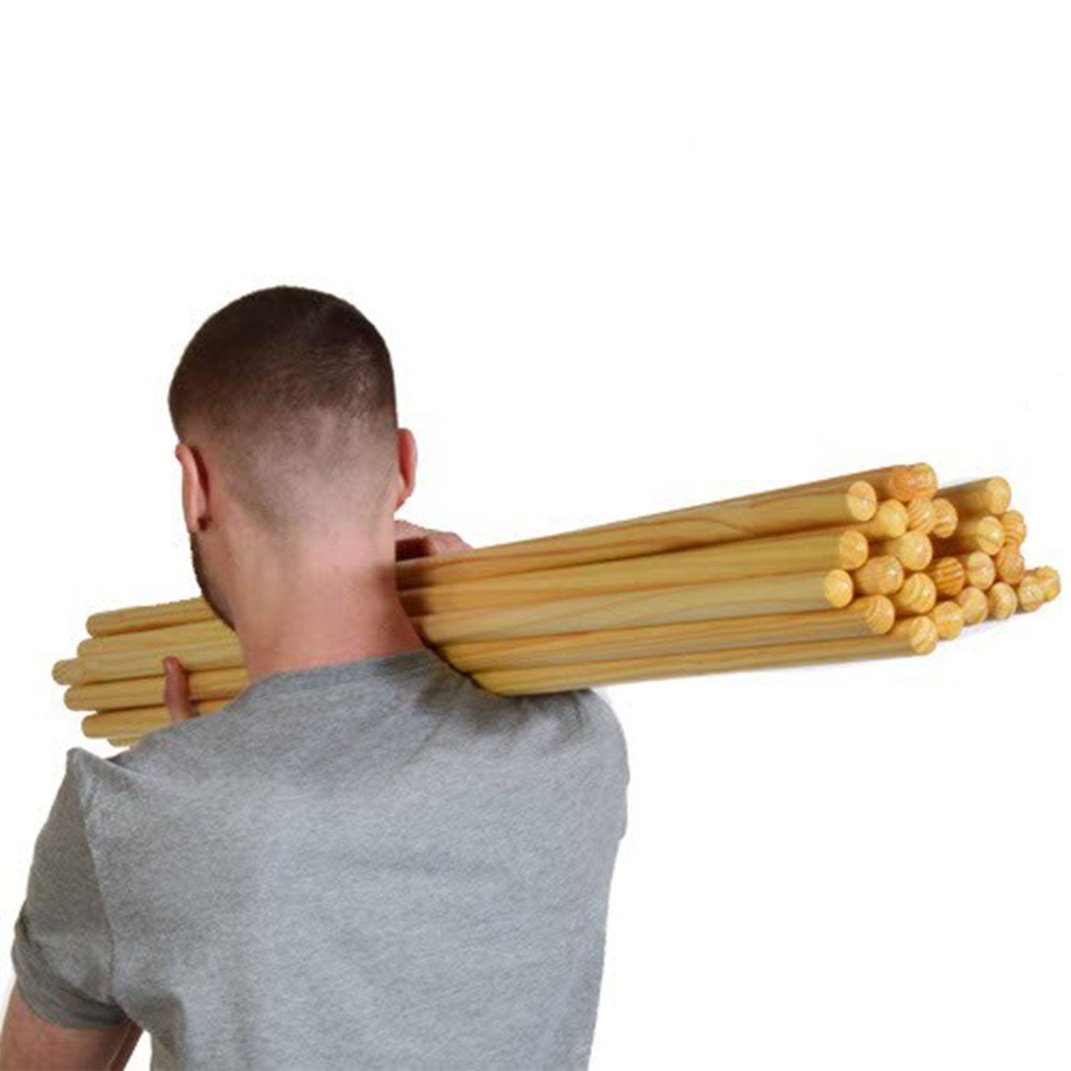 Kawanyo Holzrundstab 100cm, 25er Sparpaket