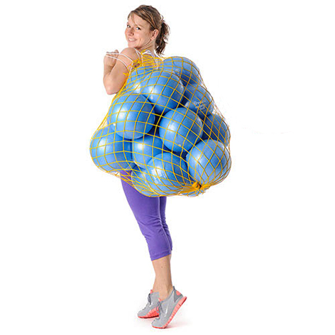 16 Togu Redondo® Bälle 22cm mit Ballnetz