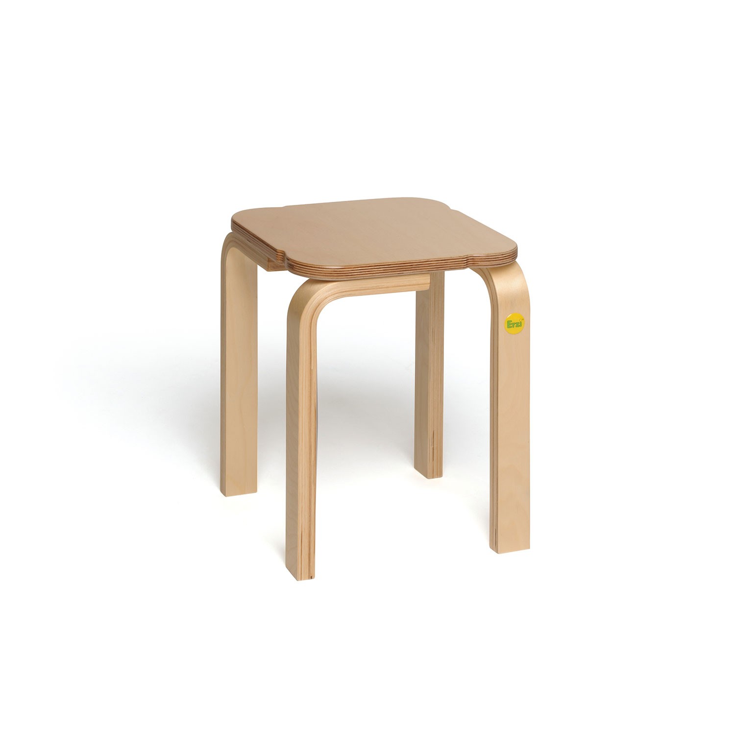 Erzi Hocker aus Formholz, stapelbar
