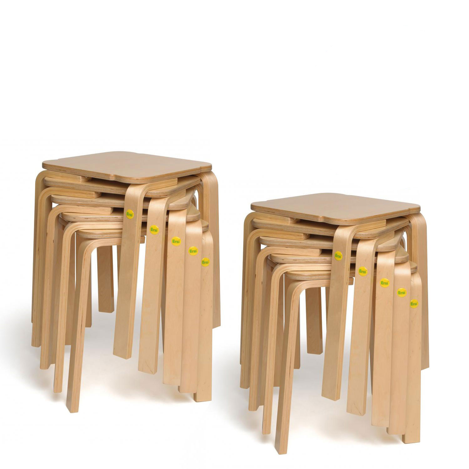 Erzi Hocker aus Formholz, 10er Paket