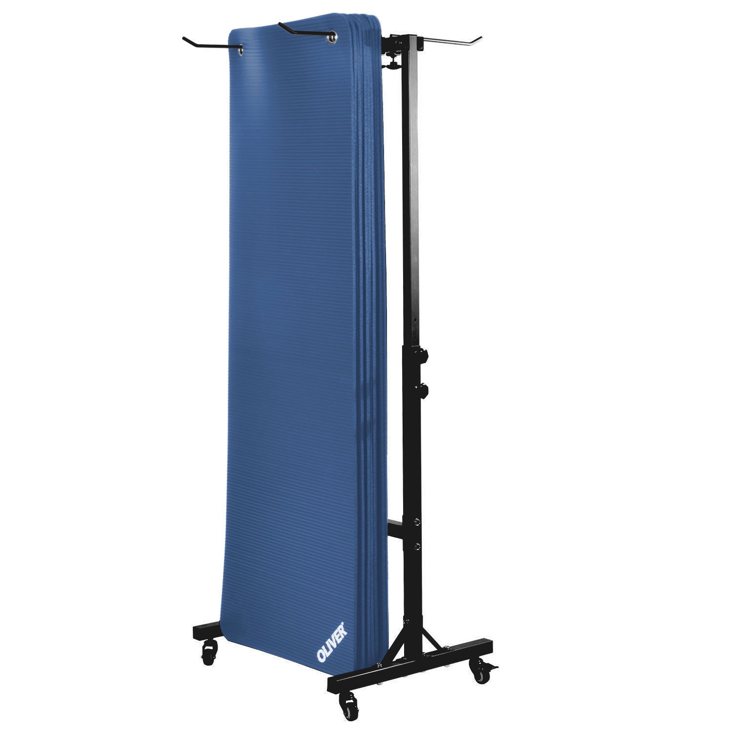 10x Oliver Gymnastikmatte  m. Ösen u. Transportwagen 180 x 60 x 1 cm