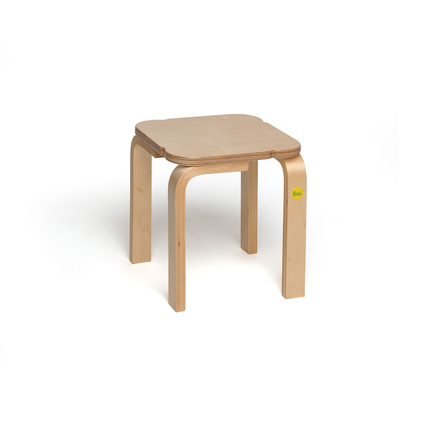 Erzi Hocker aus Formholz, stapelbar