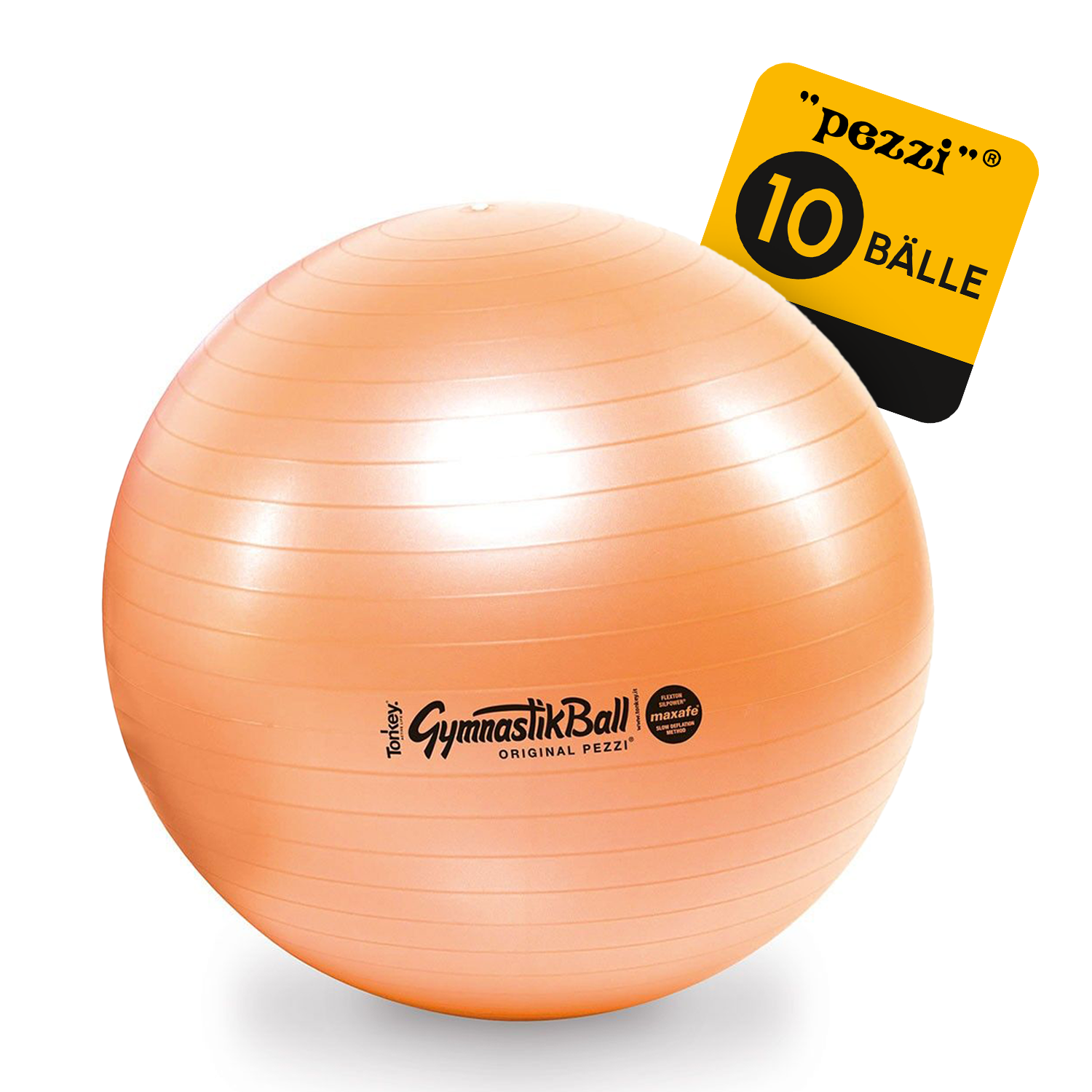 10 Original Pezzi® Gymnastikball MAXAFE - platzsicher