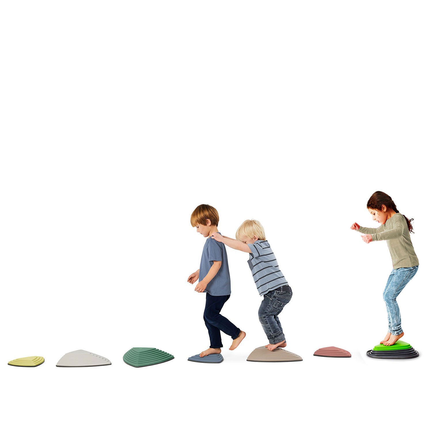 Gonge 6 Flusssteine NORDIC u. 1 Bouncing River Stone
